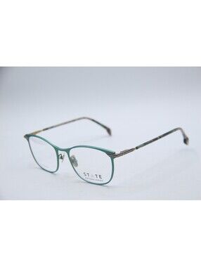 State Loyola Peacock Teal Granite Designer Authentic Eyeglasses 52-17-140